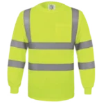 FS460-ANSI Class 3 Hi-Viz Safety Green Long Sleeve T-Shirt